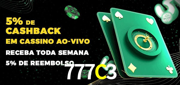 Promoções do cassino ao Vivo 777C3